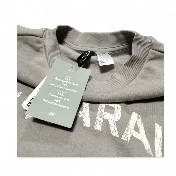 H&M DIVIDED Le Marais Soft, Crewneck Sweatshirt Womens Size Small - Picture 5 of 6